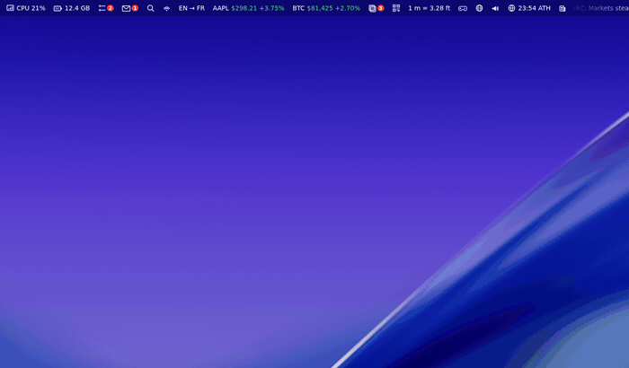System and Network widget loop