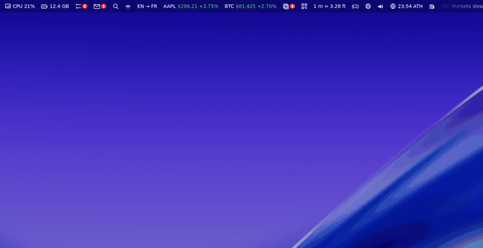 Stocks widget loop